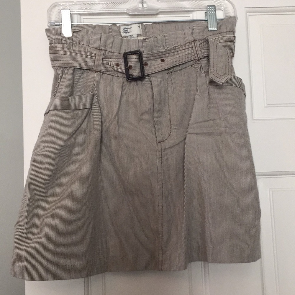 American Eagle Pinstriped Buckle Skirt